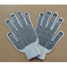 Bleach White, Black PVC DOT Glove